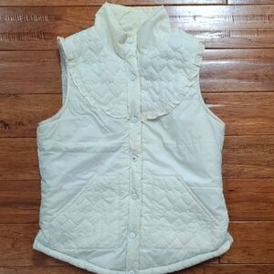 Roxy Cream Heart Quilted Vest